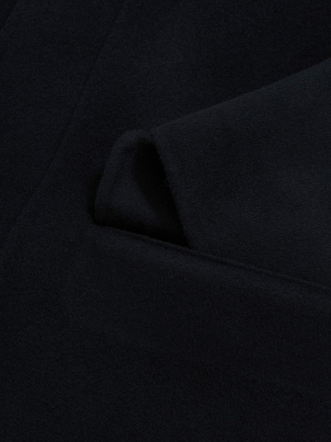 Men Wool Blend Double Face Button Jacket in Navy