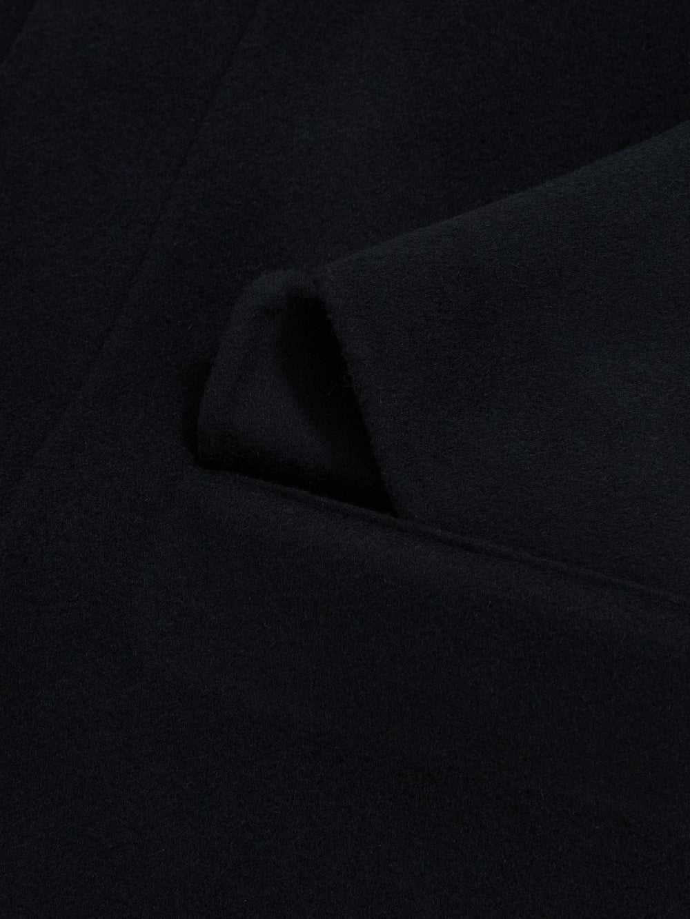 Men Wool Blend Double Face Button Jacket in Navy