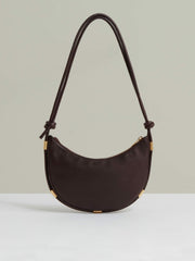 Women Leather Rope Strap Shoulder Bag in Oxblood