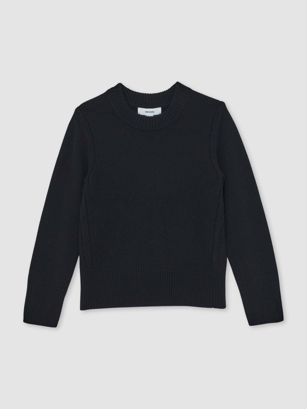 Children & Baby 13-14 yrs Wool-Blend Open-Stitch Jumper with Cashmere in Navy