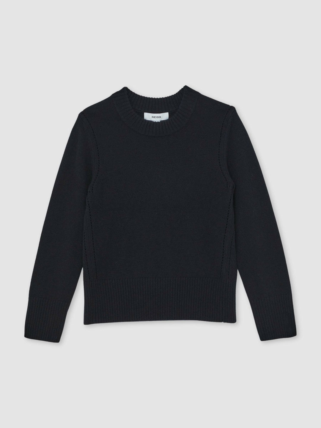 Children & Baby 13-14 yrs Wool-Blend Open-Stitch Jumper with Cashmere in Navy