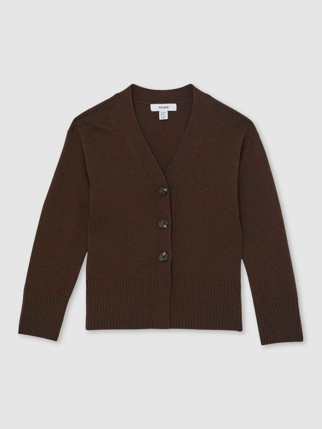 Children & Baby 9-13 yrs Wool-Blend Fitted Cardigan With Cashmere in Brown