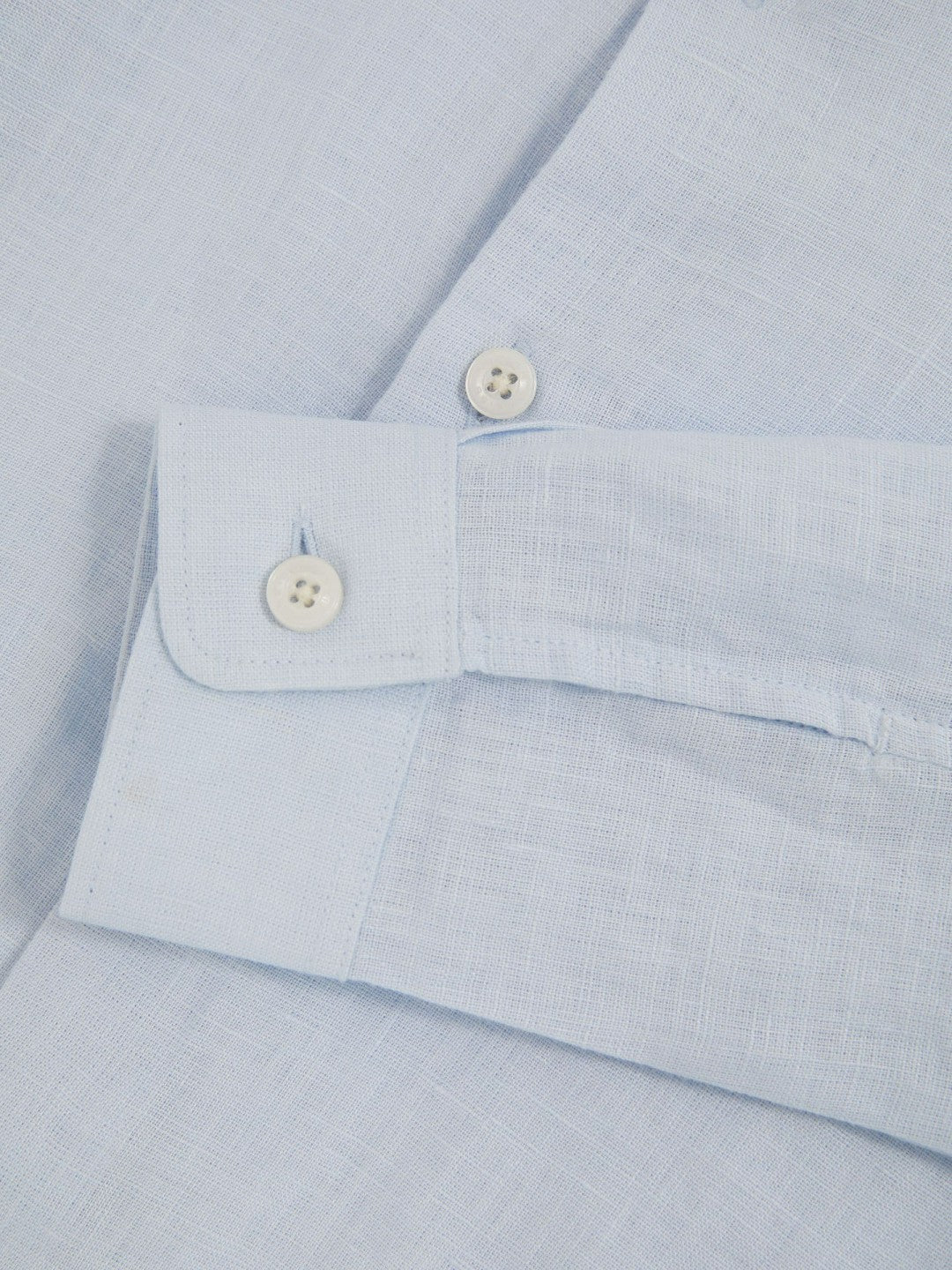 Children & Baby 3-9 yrs Linen Cutaway Collar Shirt in Pale Blue