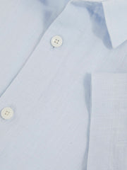 Children & Baby 9-13 yrs Short Sleeve Linen Shirt in Pale Blue