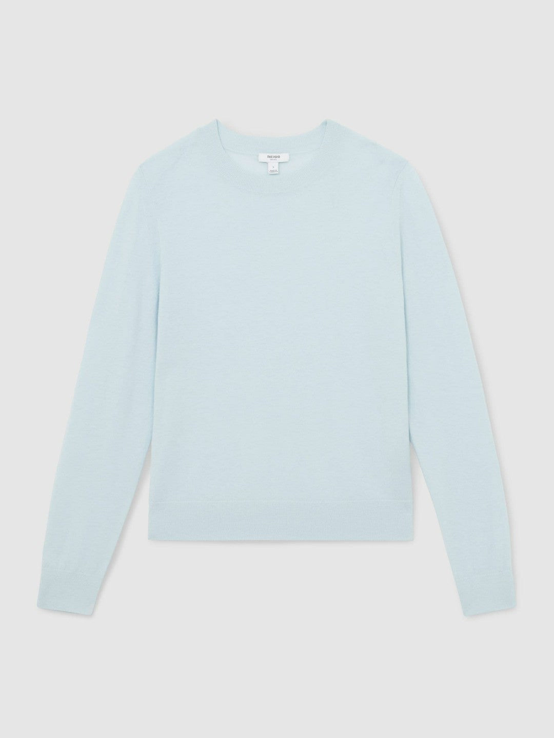 Women Merino Wool Crew-Neck Jumper in Blue