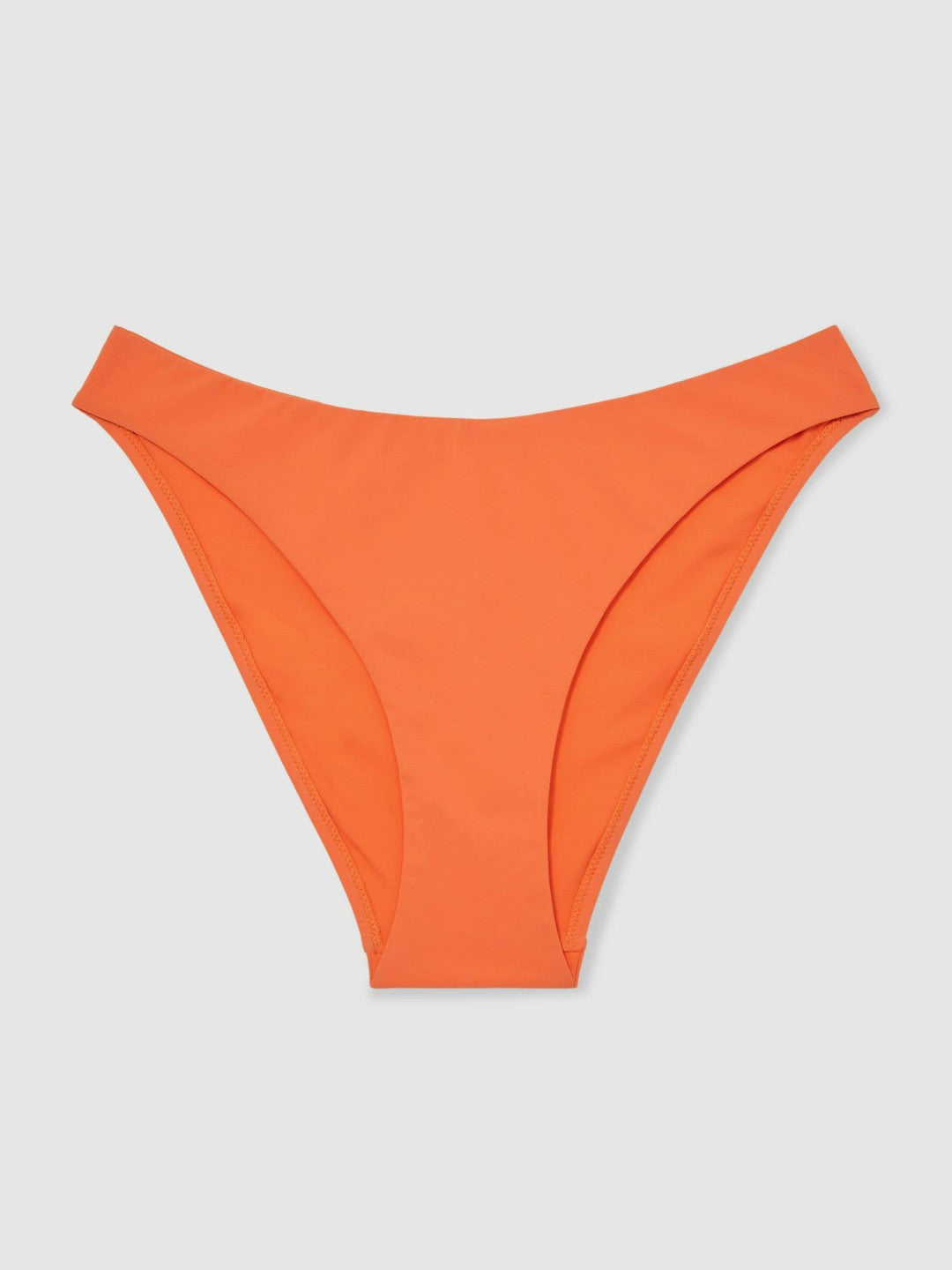 Women High Cut Bikini Bottoms in Coral Orange