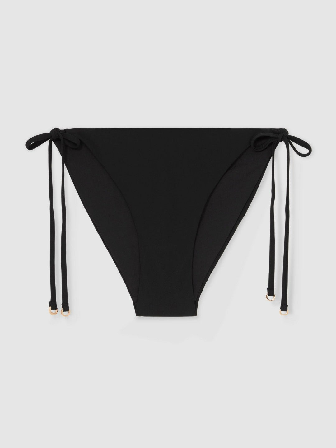 Women Side Tie Bikini Bottoms in Black