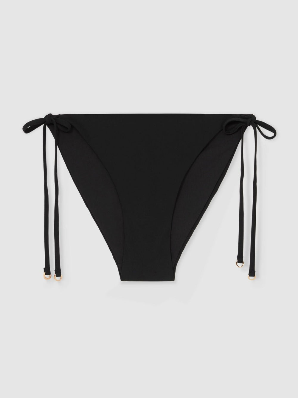 Women Side Tie Bikini Bottoms in Black