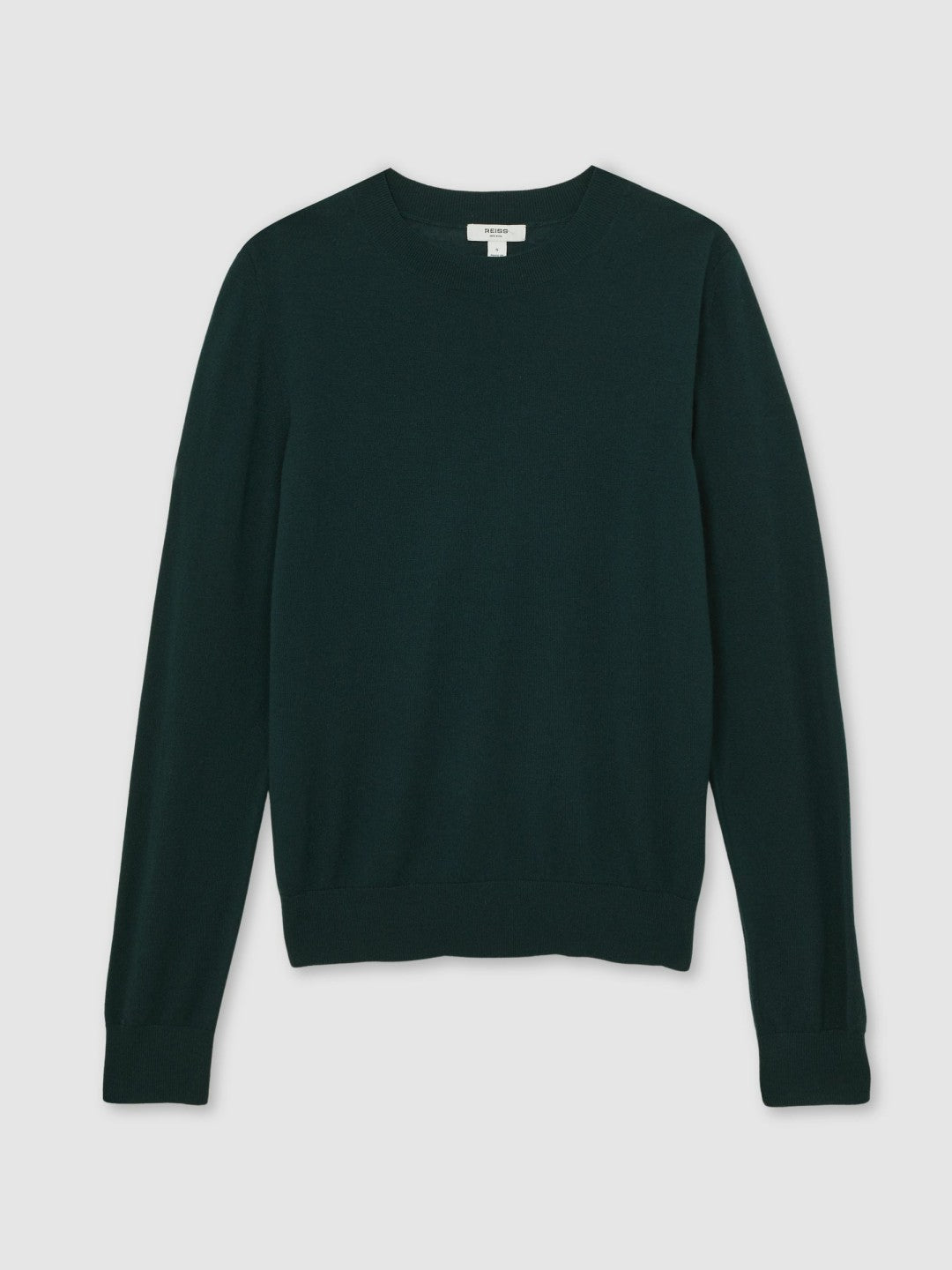 Women Merino Wool Crew-Neck Jumper in Green