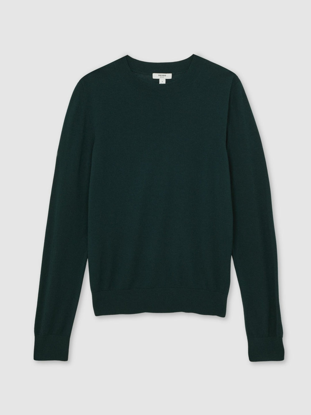 Women Merino Wool Crew-Neck Jumper in Green