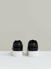 Women Leather Low-Top Trainers in Black