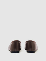 Women Nappa Leather Ballet Flats in Brown