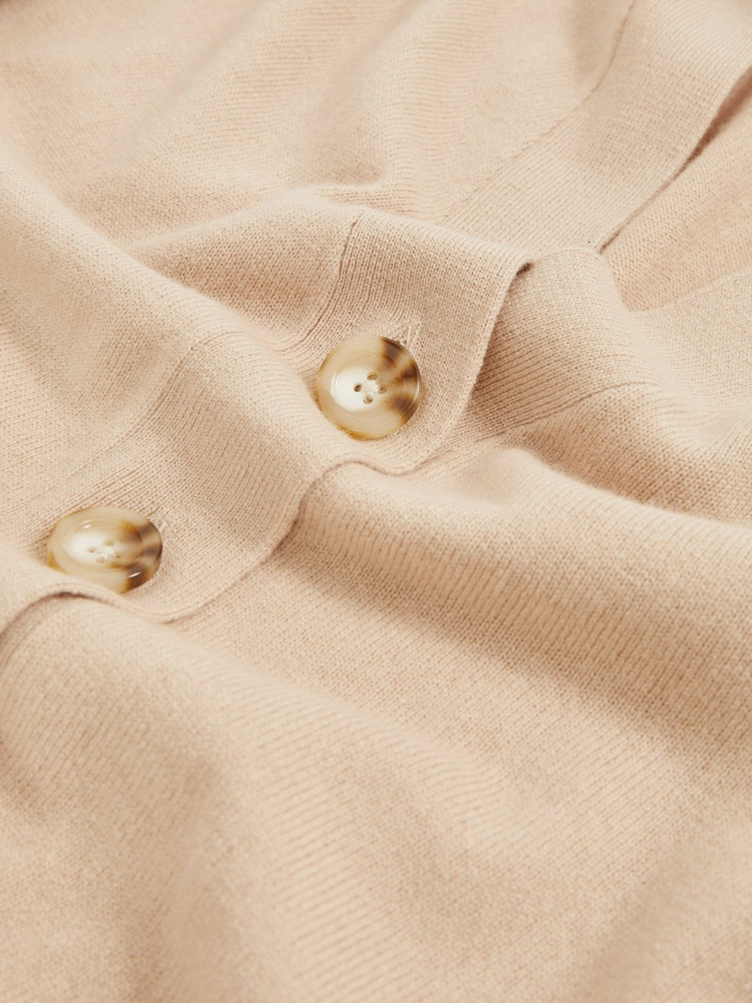 Women Wool-Blend Fitted Cardigan With Cashmere in Neutral
