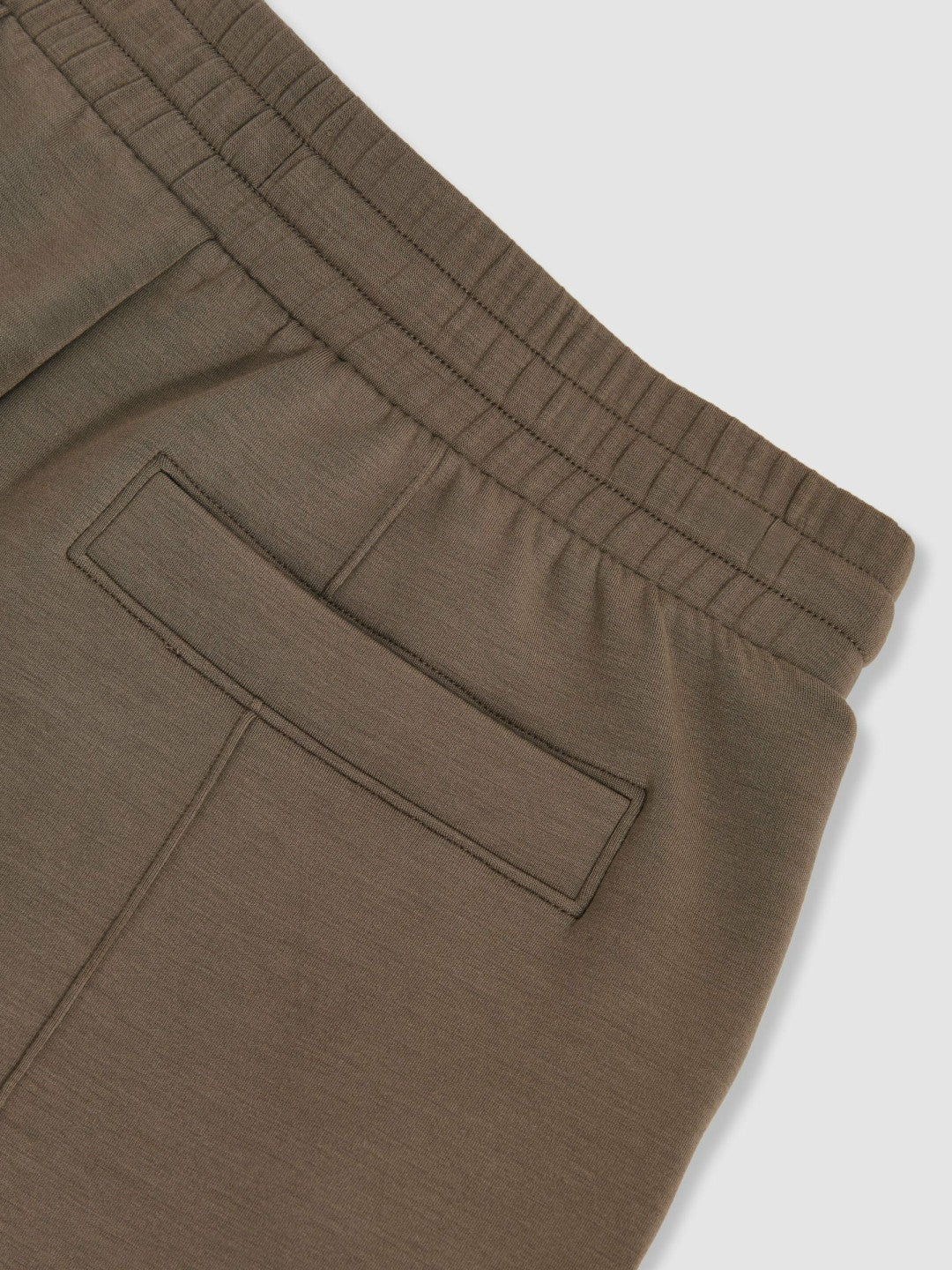 Women Modal-Blend Interlock Wide-Leg Joggers in Khaki Green