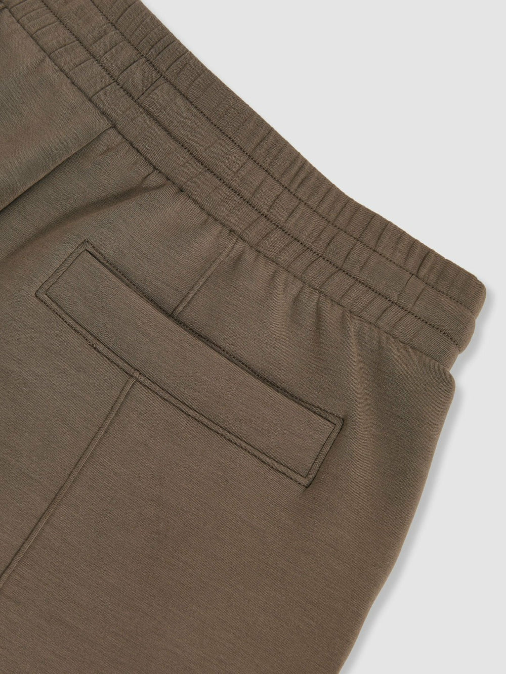 Women Modal-Blend Interlock Wide-Leg Joggers in Khaki Green