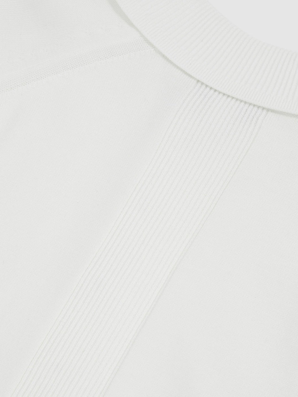 Men Cotton Concealed Placket Polo Shirt in White