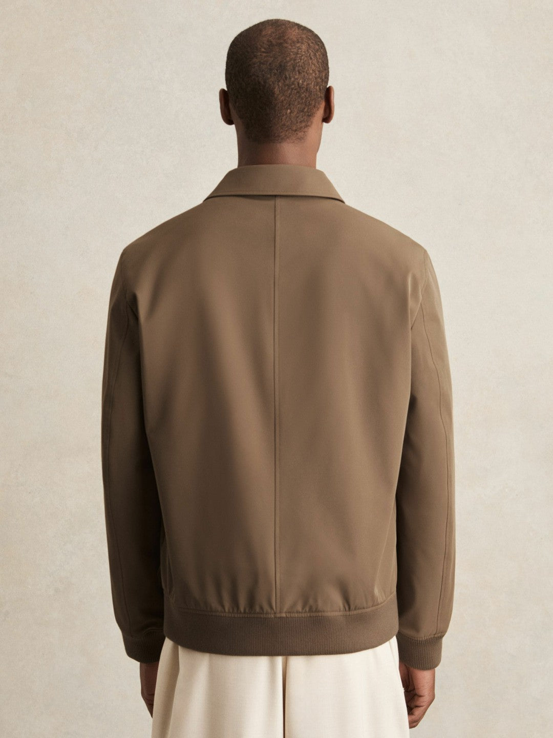 Men Technical Button Through Jacket in Chestnut Brown