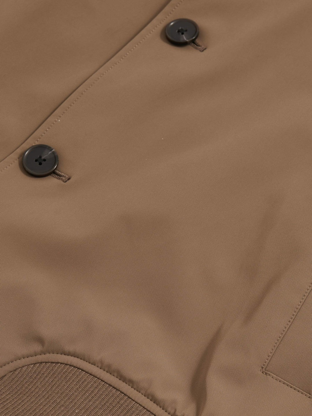 Men Technical Button Through Jacket in Chestnut Brown