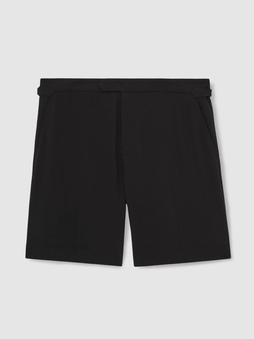 Men Side-Adjuster Tailored Shorts in Black