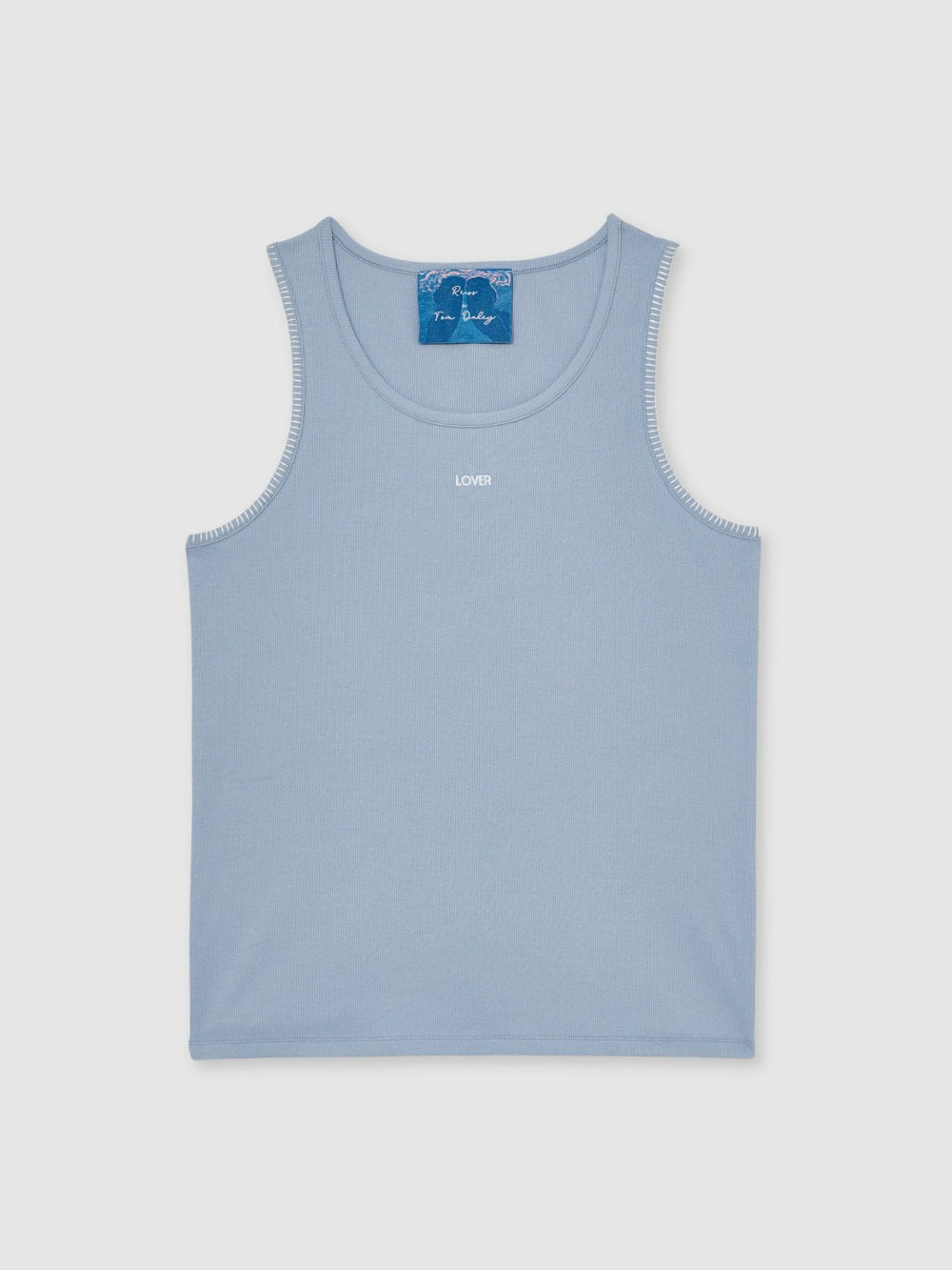 Men | Tom Daley Cotton Lover Vest with Stretch in Soft Blue