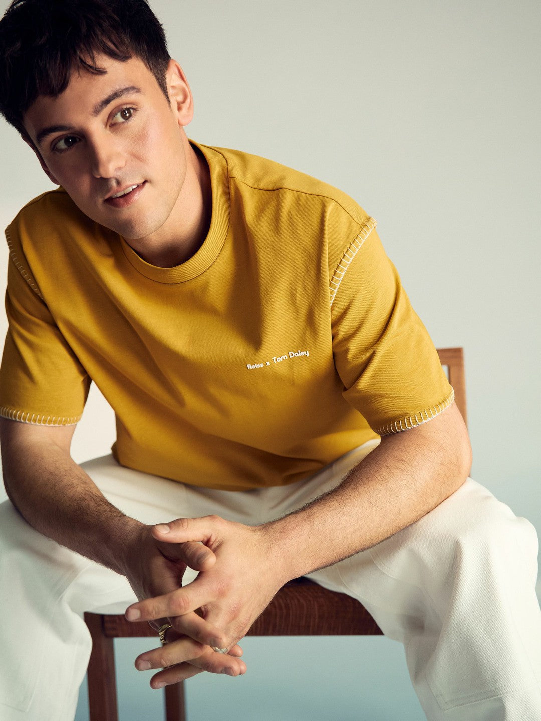 Men | Tom Daley Graphic-Print T-Shirt in Yellow