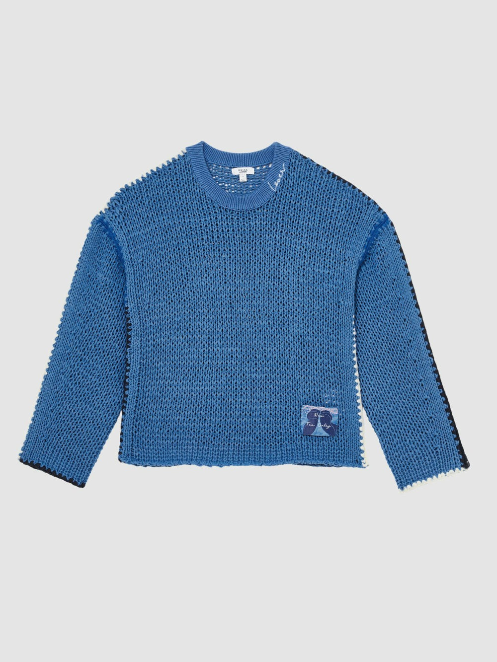 Men | Tom Daley Chunky Knit Jumper in Soft Blue
