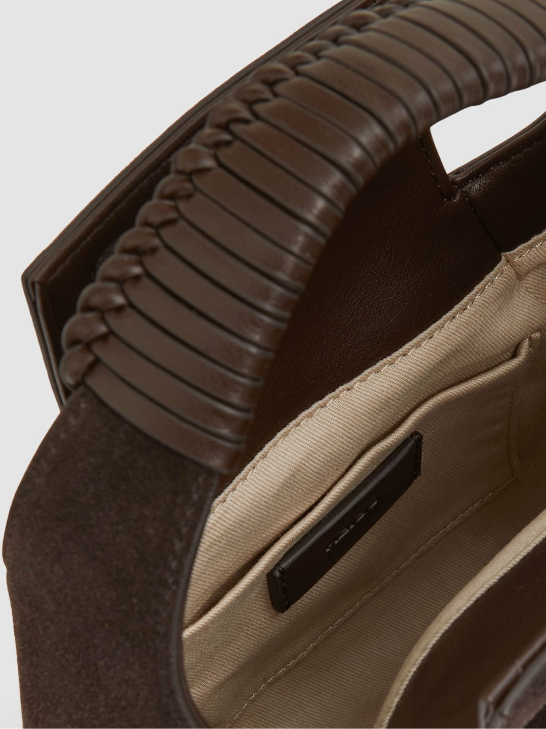 Women Suede Shoulder Bag in Chocolate