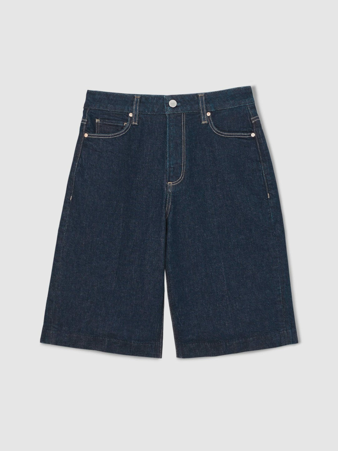 Women Paige Denim Bermuda Shorts in Navy