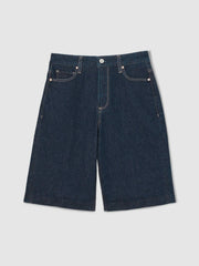 Women Paige Denim Bermuda Shorts in Navy