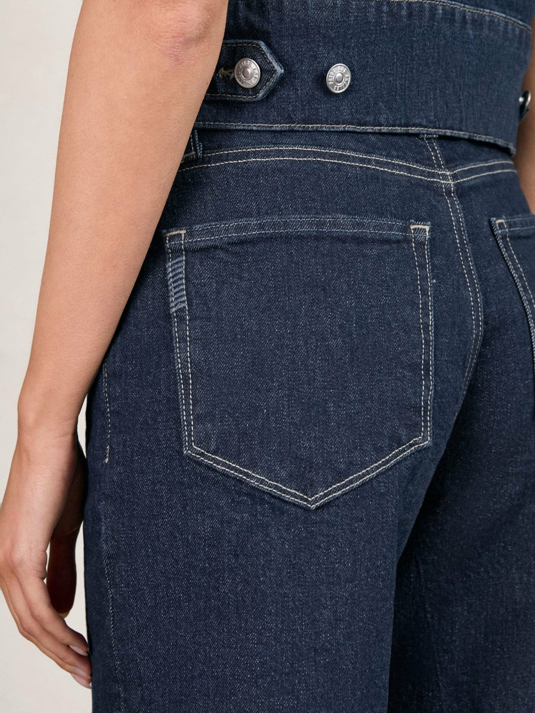 Women Paige Denim Bermuda Shorts in Navy