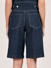 Women Paige Denim Bermuda Shorts in Navy