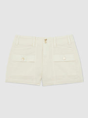 Women Paige Cargo Shorts in Cream