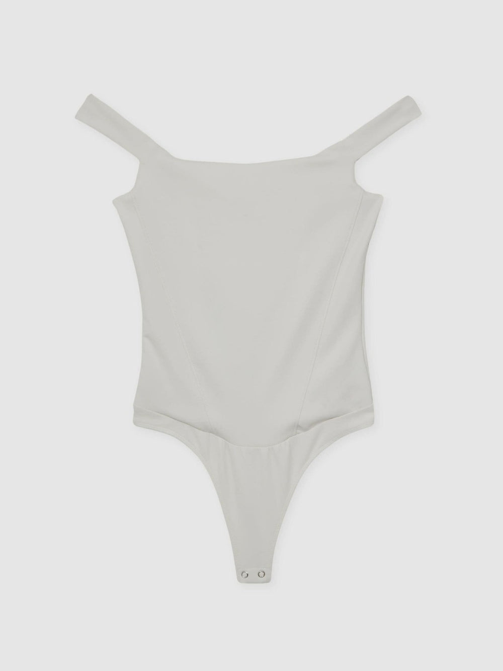 Women Scuba Corset Bodysuit in White