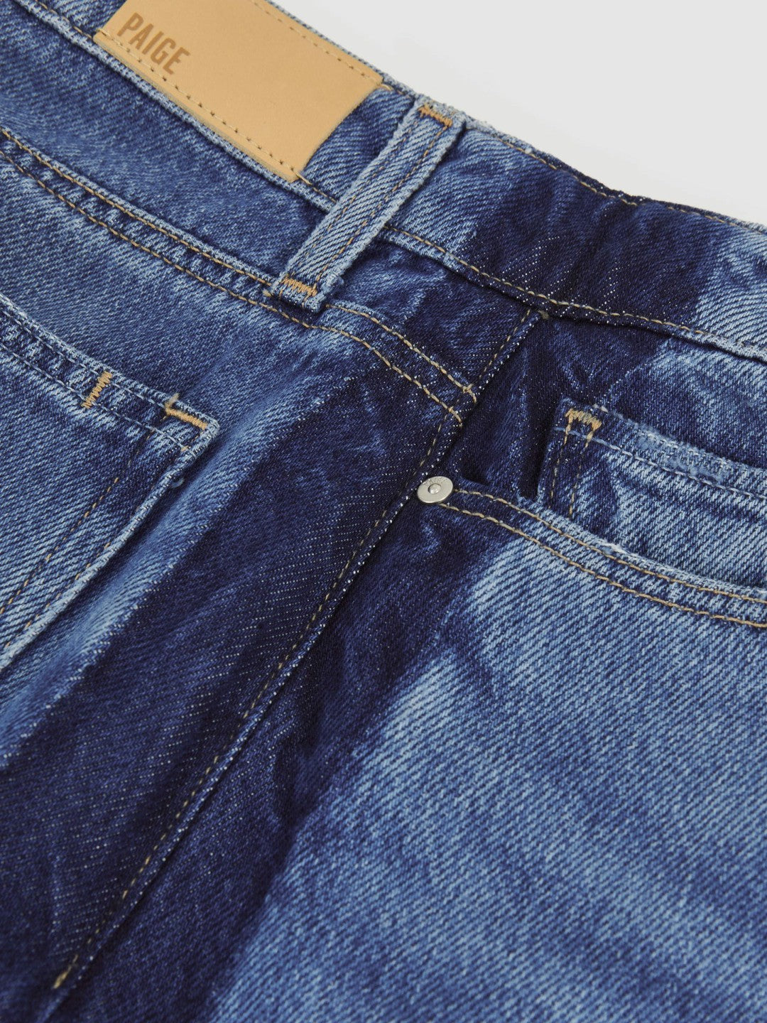 Women Paige Side Stripe Wide Leg Jeans in Navy/Blue Stripe