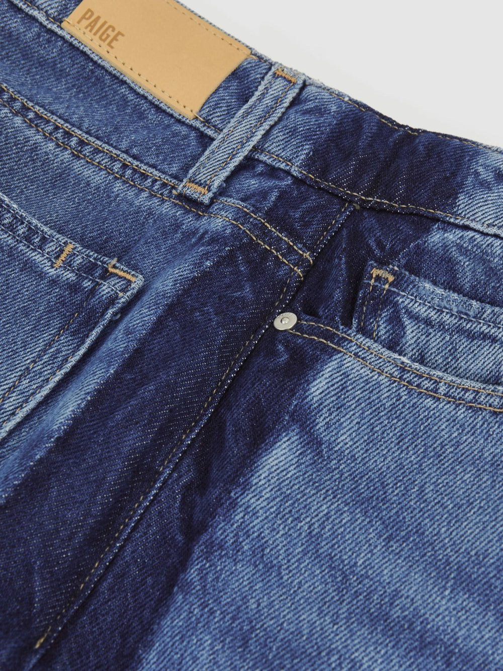 Women Paige Side Stripe Wide Leg Jeans in Navy/Blue Stripe