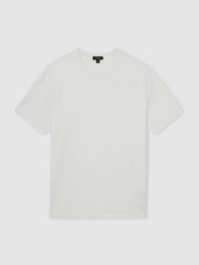 Men Stretch-Cotton Crew-Neck T-Shirt in White