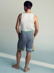 Men | Tom Daley Crochet Panel Shorts in Yellow/Green/Blue Multi