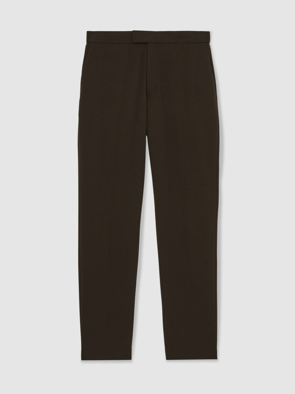 Men Slim-Fit Internal-Drawstring Trousers in Brown