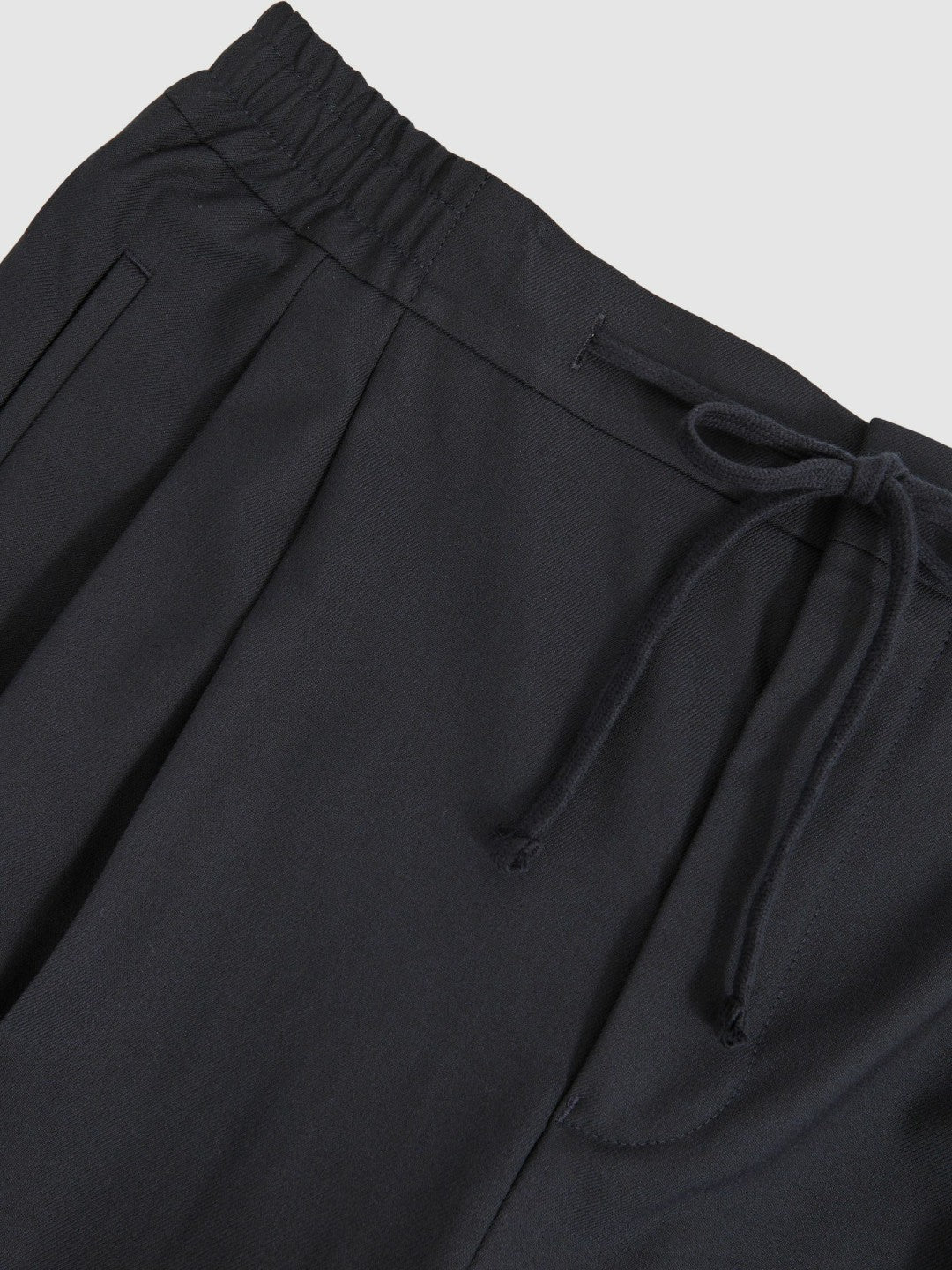 Men Relaxed-Fit Twill Drawstring Trousers in Navy