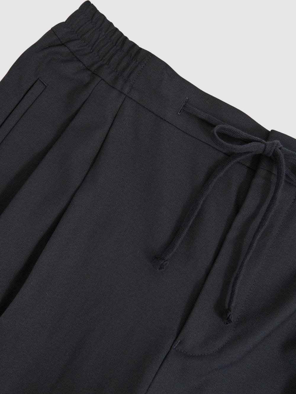 Men Relaxed-Fit Twill Drawstring Trousers in Navy