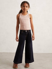 Children & Baby 9-13 yrs Stretch-Cotton Ribbed Vest in Pink