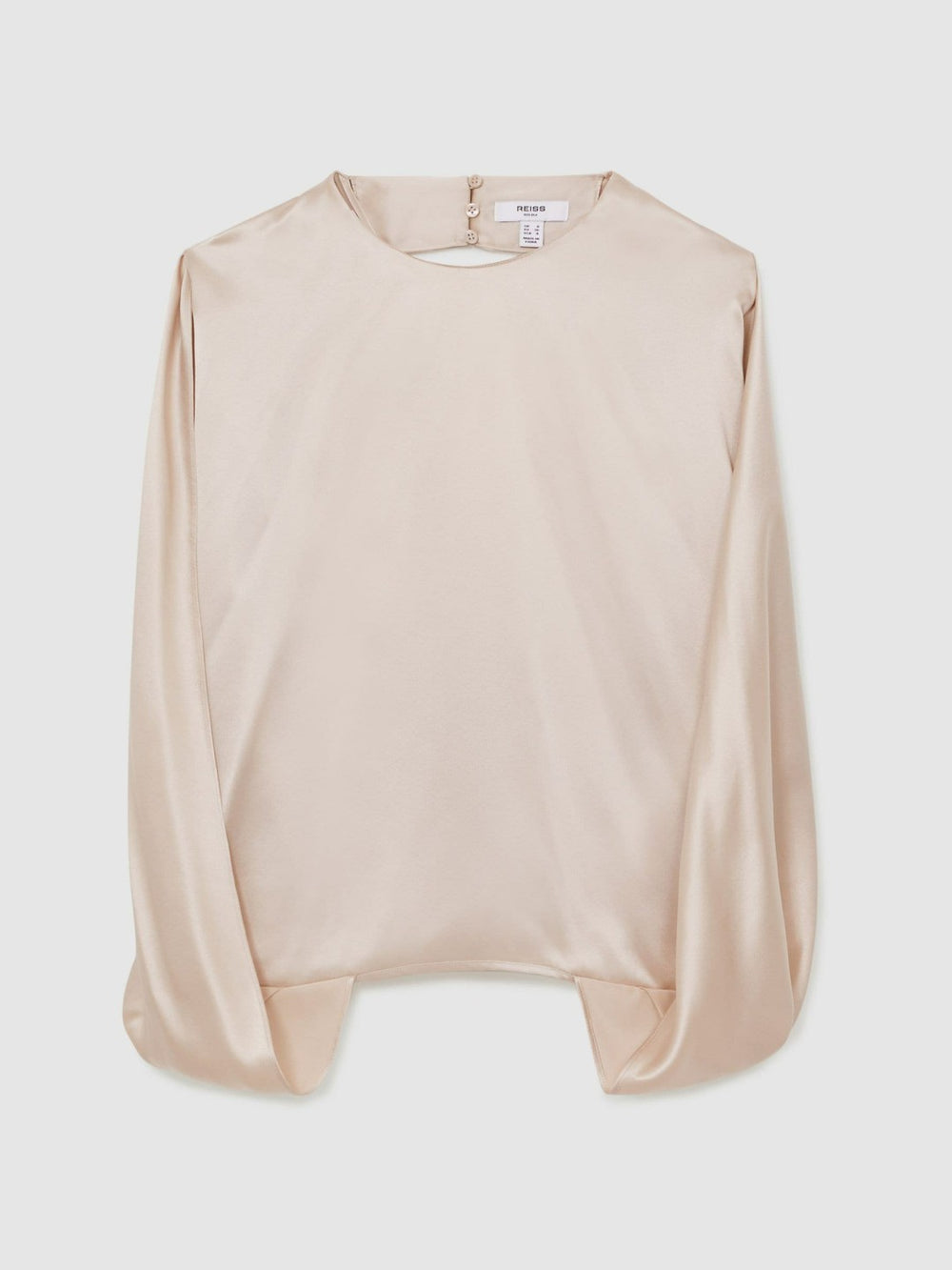 Women Silk Draped Sleeveless Top in Champagne Neutral