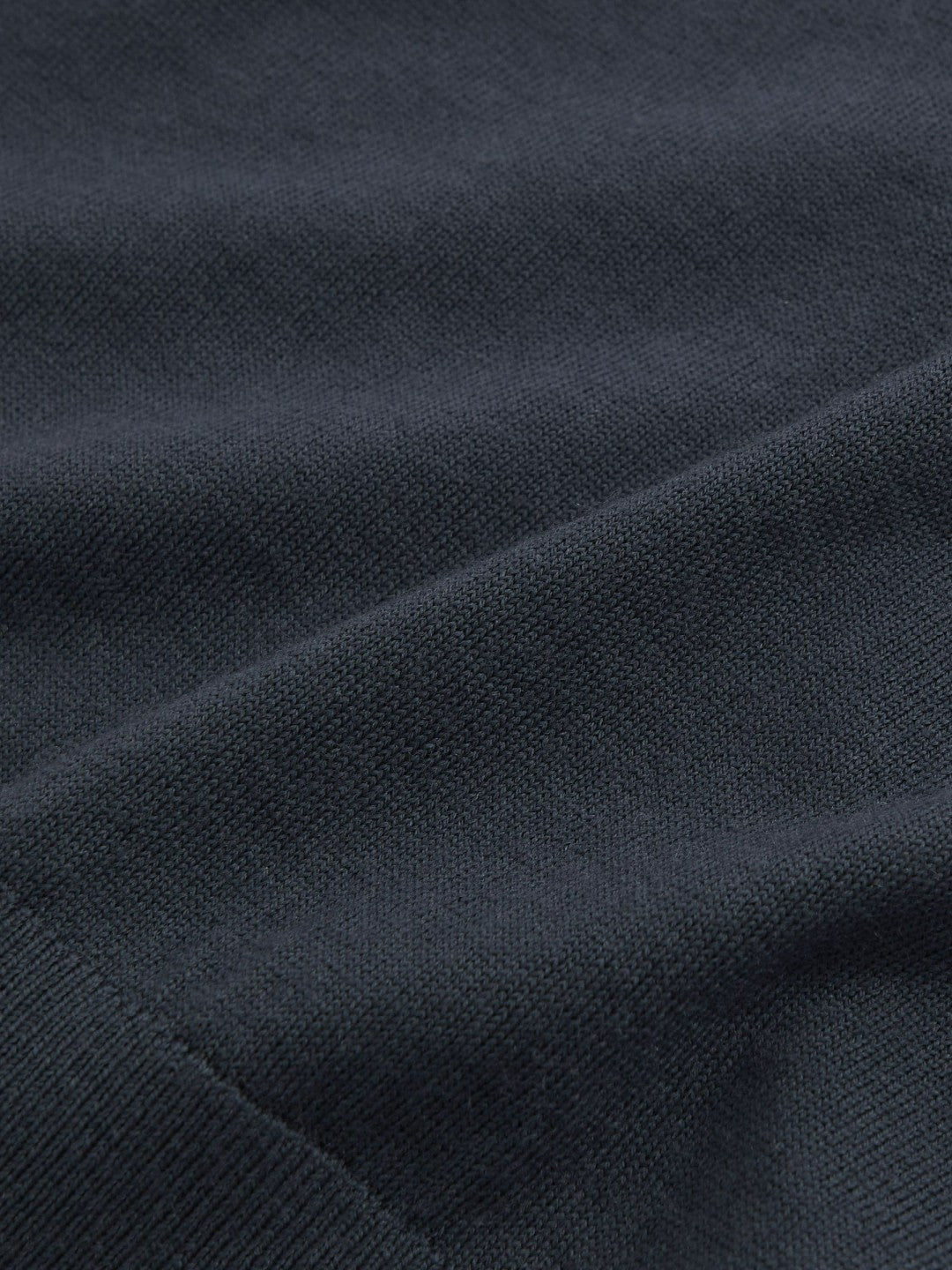 Men Merino Wool Drawstring Hoodie in Midnight Navy