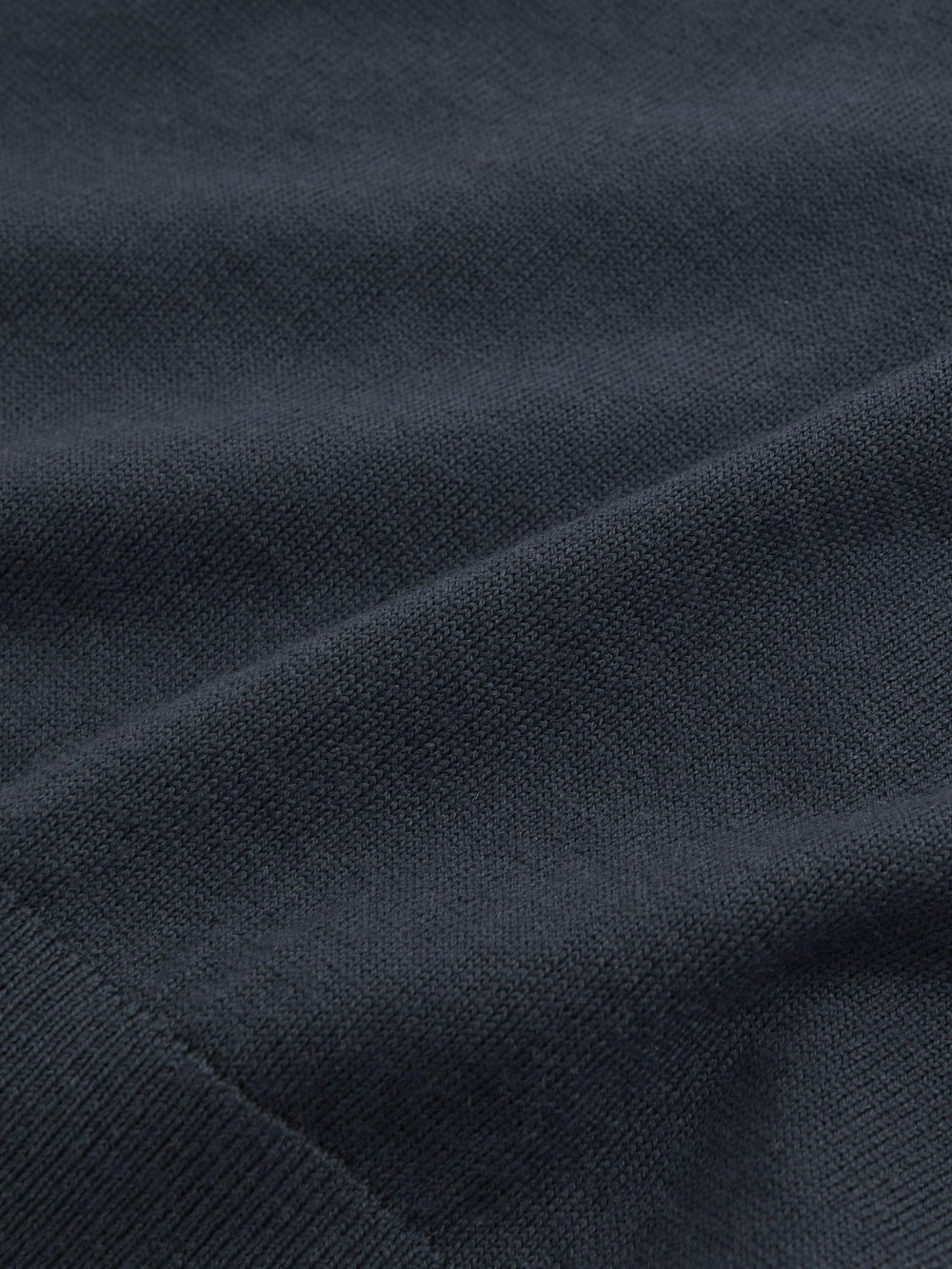 Men Merino Wool Drawstring Hoodie in Midnight Navy