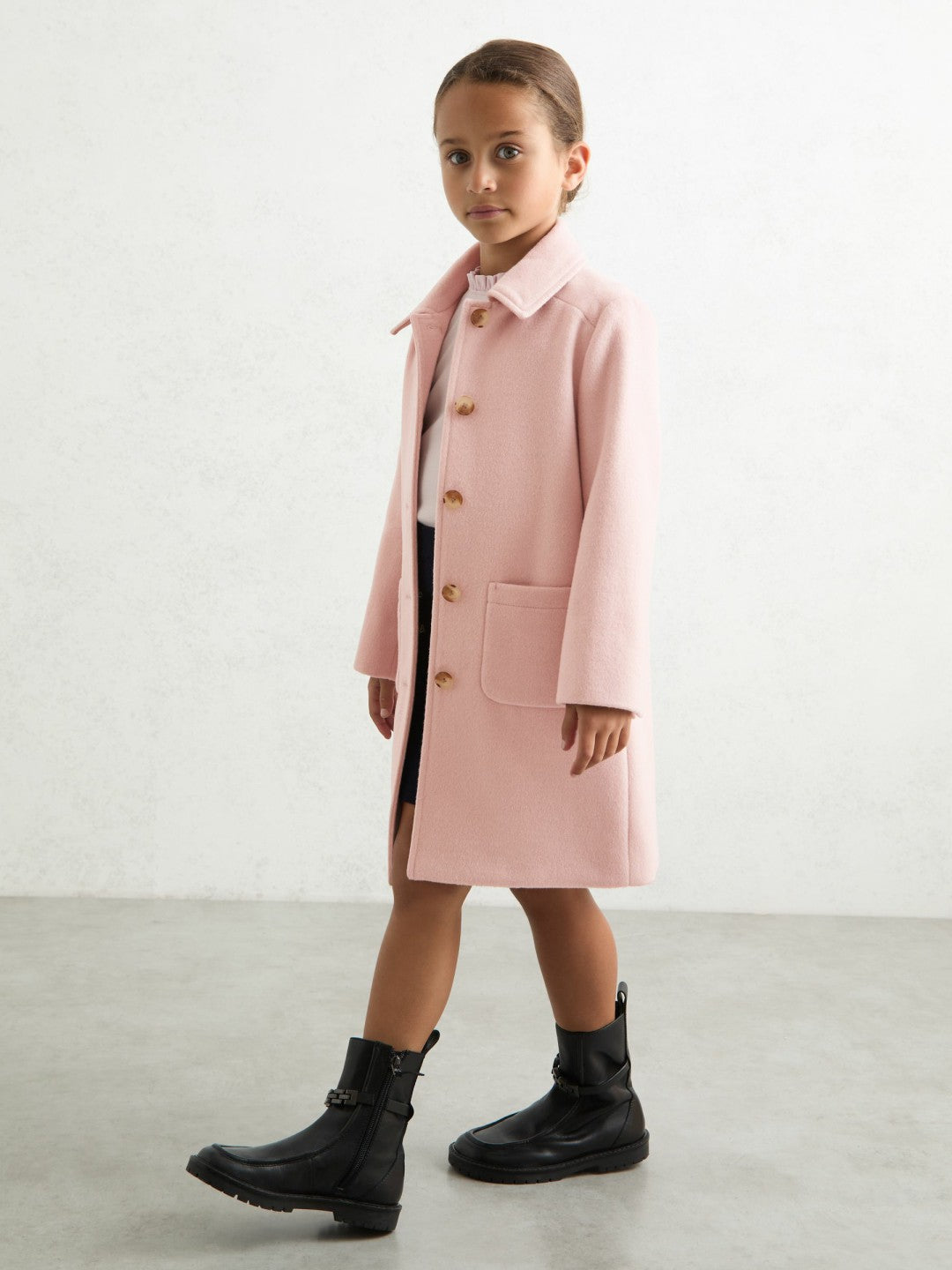 Children & Baby 9-13 yrs Wool-Blend Single-Breasted Coat in Pink
