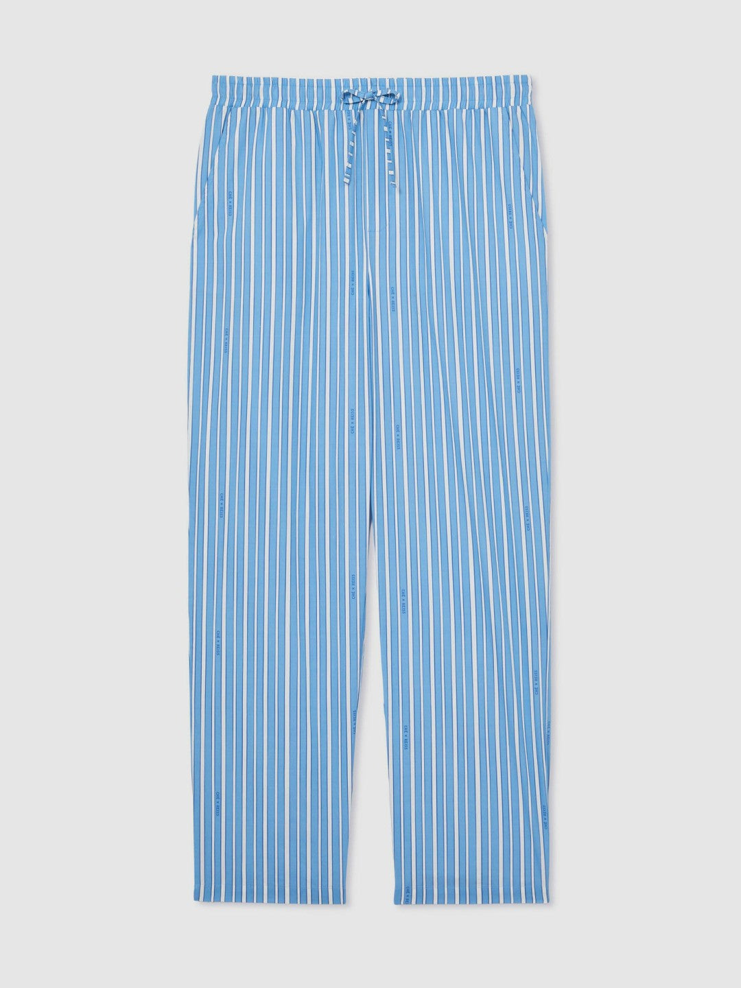 Men | Ché Poplin Stripe Trousers in Bright Blue/White