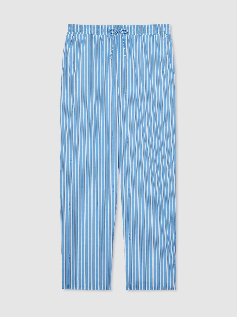 Men | Ché Poplin Stripe Trousers in Bright Blue/White