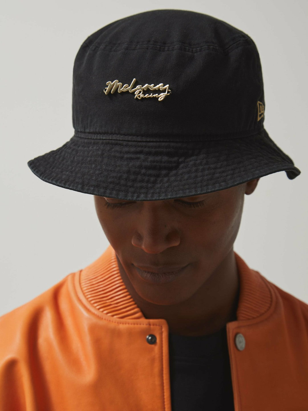 Men Unisex Fit McLaren Racing Cotton Bucket Hat in Black