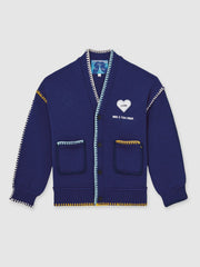 Men | Tom Daley Lover Knit Cardigan in Navy Blue