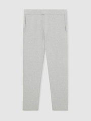 Men Tapered Knitted Trousers in Soft Grey